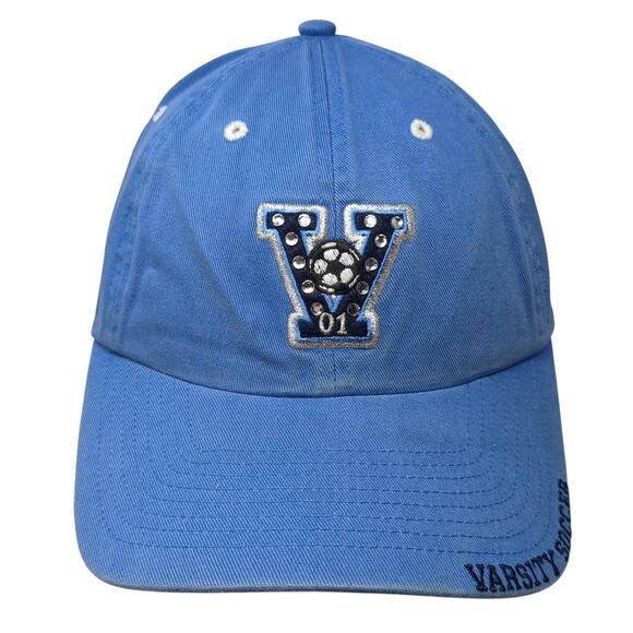 Varsity Soccer 01 Strapback Hat Blue One Size Adjustable Embroidered - Picture 1 of 9